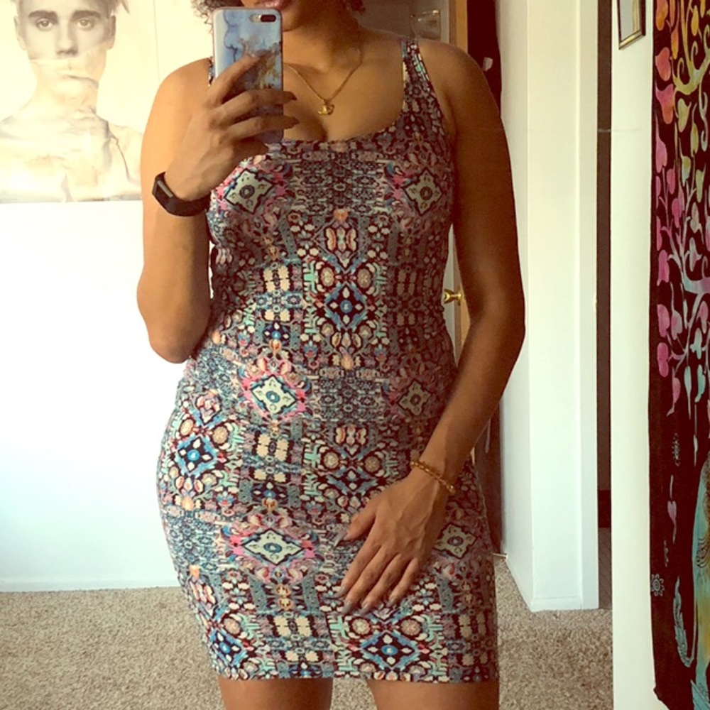 Colorful slim fitting Summer Dress